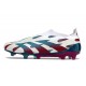 adidas Predator Elite Laceless FG Cleats White Red Cyan