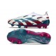 adidas Predator Elite Laceless FG Cleats White Red Cyan