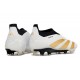 adidas Predator Elite Laceless FG Cleats Ftwr White Gold Met