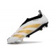 adidas Predator Elite Laceless FG Cleats Ftwr White Gold Met