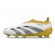 adidas Predator Elite Laceless FG Cleats White Gold Silver