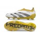 adidas Predator Elite Laceless FG Cleats White Gold Silver