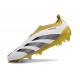 adidas Predator Elite Laceless FG Cleats White Gold Silver