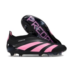 adidas Predator Elite Laceless FG Cleats Black Pink