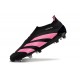 adidas Predator Elite Laceless FG Cleats Black Pink