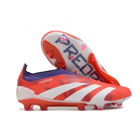 adidas Predator Elite Laceless FG Cleats Red White