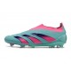 adidas Predator Elite Laceless FG Cleats Cyan Pink