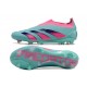 adidas Predator Elite Laceless FG Cleats Cyan Pink