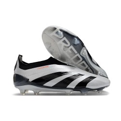 adidas Predator Elite Laceless FG Cleats Silver Black