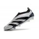 adidas Predator Elite Laceless FG Cleats Silver Black