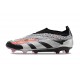 adidas Predator Elite Laceless FG Cleats Black Silver Red