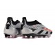 adidas Predator Elite Laceless FG Cleats Black Silver Red