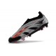 adidas Predator Elite Laceless FG Cleats Black Silver Red