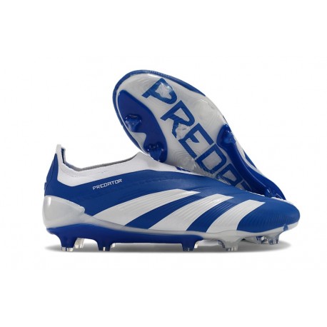 adidas Predator Elite Laceless FG Cleats Bright Royal White Bliss Blue