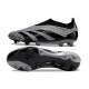 adidas Predator Elite Laceless FG Cleats Carbon Core Black 