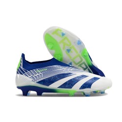 adidas Predator Elite Laceless FG Cleats White Blue Green