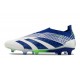 adidas Predator Elite Laceless FG Cleats White Blue Green