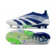 adidas Predator Elite Laceless FG Cleats White Blue Green