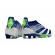 adidas Predator Elite Laceless FG Cleats White Blue Green