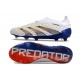 adidas Predator Elite Laceless FG Cleats White Grey Blue Red