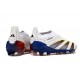 adidas Predator Elite Laceless FG Cleats White Grey Blue Red