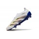 adidas Predator Elite Laceless FG Cleats White Grey Blue Red