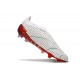 adidas Predator Elite Laceless FG Cleats White Grey Blue Red