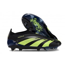 adidas Predator Elite Laceless FG Cleats Black Green