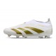 adidas Predator Elite Laceless FG Cleats Ftwr White Gold Met