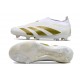 adidas Predator Elite Laceless FG Cleats Ftwr White Gold Met