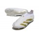 adidas Predator Elite Laceless FG Cleats Ftwr White Gold Met