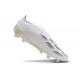 adidas Predator Elite Laceless FG Cleats Ftwr White Gold Met