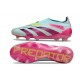 adidas Predator Elite Laceless FG Cleats Almost Blue Lucid Pink