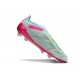 adidas Predator Elite Laceless FG Cleats Almost Blue Lucid Pink