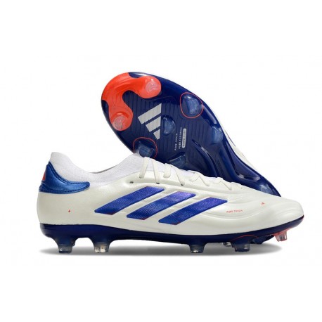 adidas Copa Pure 2 Elite+ FG Cleats Ftwr White Lucid Blue Solar Red