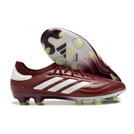 adidas Copa Pure 2 Elite+ FG Cleats Shadow Red White Team Solar Yellow