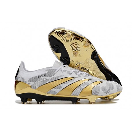 adidas Predator Low Elite Firm Ground Gold Grey White