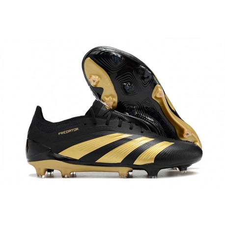 adidas Predator Low Elite Firm Ground Black Golden