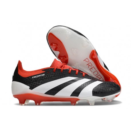 adidas Predator Low Elite FG Solar Energy - Core Black White Solar Red