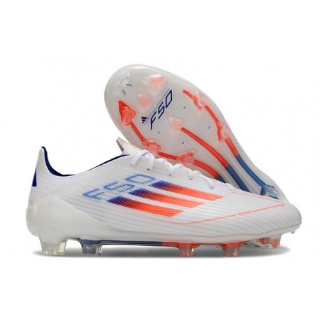 adidas F50 Elite FG Firm Ground White Blue Red