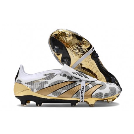 New adidas Predator Elite Tongue FG Footwear White Core Black Gold Metallic Limited Edition