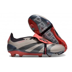 adidas Predator Elite Fold-over Tongue FG Vivid Horizon - Platin Metallic Aurora Black Turbo