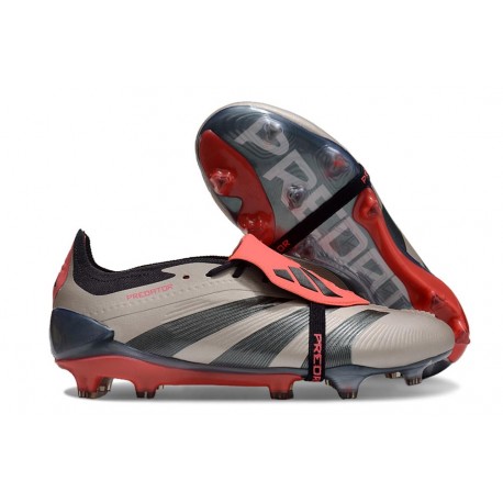 adidas Predator Elite Fold-over Tongue FG Vivid Horizon - Platin Metallic Aurora Black Turbo