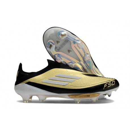 Adidas F50 X Messi Elite Fg Gold Met Ftwr White Core Black