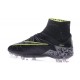 Neymar Football Cleats Nike Hypervenom Phantom II FG Black Silver Green