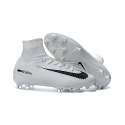 New Nike Mercurial Superfly 5 FG Firm Ground Football Cleats White Black