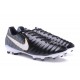 Nike Tiempo Legend VII FG 2017 Leather Soccer Cleats -Black White Gold