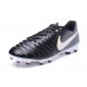 Nike Tiempo Legend VII FG 2017 Leather Soccer Cleats -Black White Gold