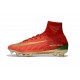 Nike Mercurial Superfly V CR7 FG Men High Top Boots Red Gold