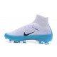 New Nike Mercurial Superfly 5 FG Firm Ground Soccer Cleats - White Blue Black